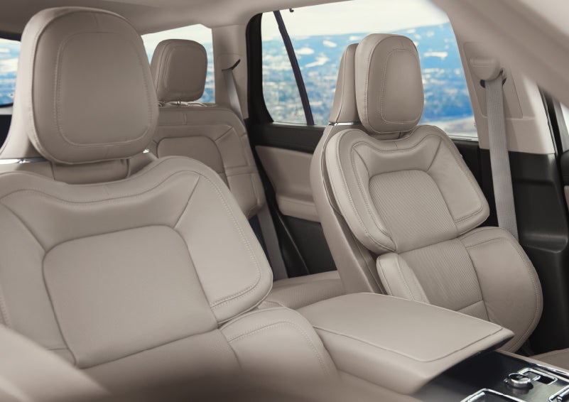 The interior of a 2024 Lincoln Aviator® SUV in the Sandstone interior color | Randy Marion Lincoln in Statesville NC
