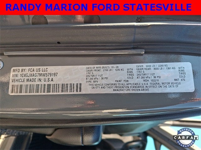 2021 Jeep Wrangler Sport S