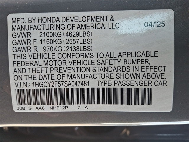 2025 Honda Accord Hybrid Sport