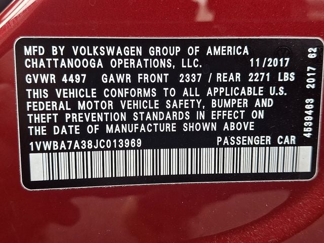 2018 Volkswagen Passat 2.0T SE