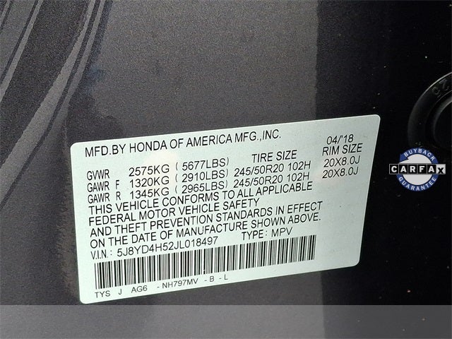 2018 Acura MDX 3.5L SH-AWD w/Technology Package