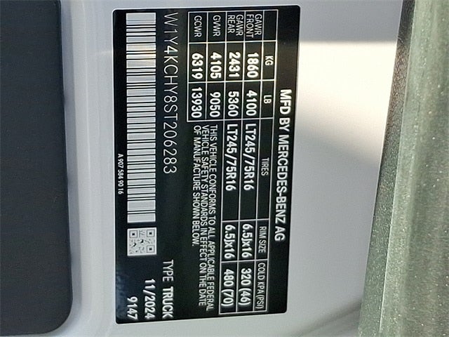 2025 Mercedes-Benz Sprinter 2500 Cargo 170 WB High Roof