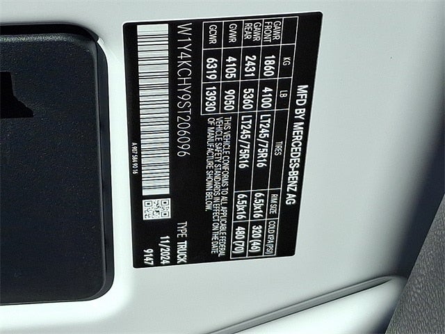 2025 Mercedes-Benz Sprinter 2500 Cargo 170 WB High Roof