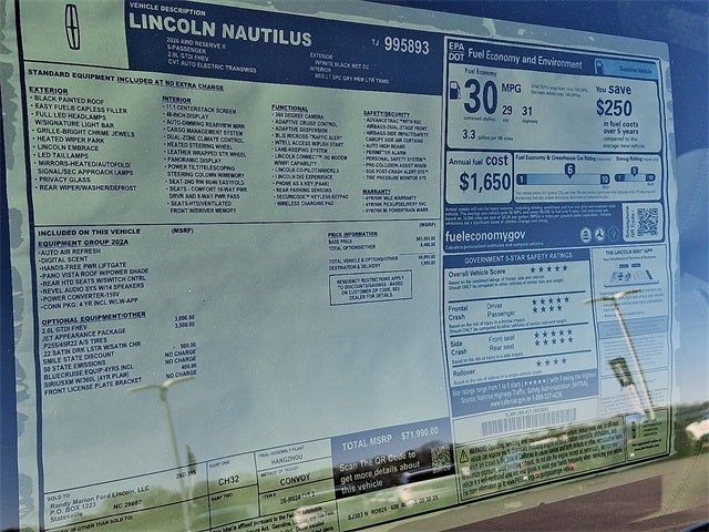 2026 Lincoln Nautilus Reserve