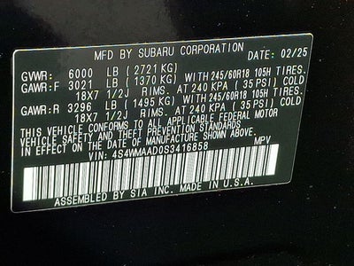 2025 Subaru Ascent Premium