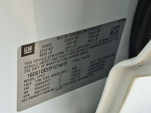 2015 Chevrolet Colorado Z71