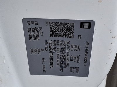 2021 Chevrolet Express 2500 Work Van Cargo