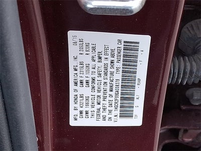 2016 Honda Accord EX-L w/Navigation and Honda Sensing