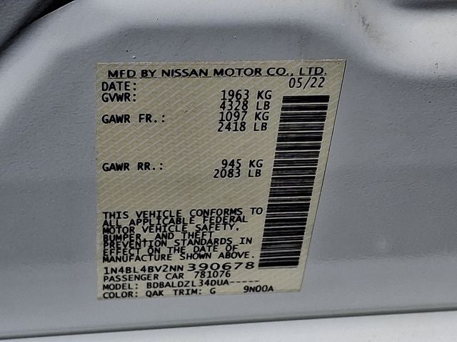 2022 Nissan Altima 2.5 S