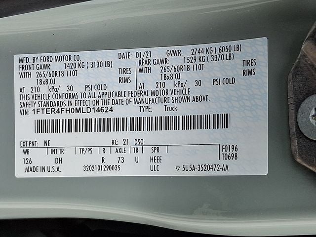 2021 Ford Ranger LARIAT