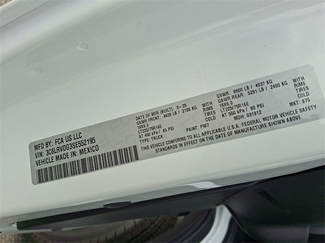 2025 RAM ProMaster 2500 High Roof 159 WB