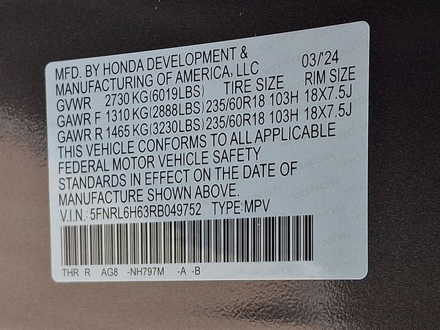 2024 Honda Odyssey EX-L