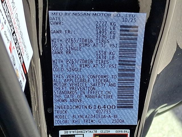 2026 Nissan Frontier King Cab S 4x4