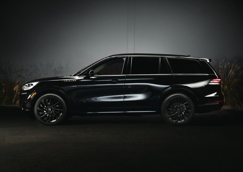 A 2024 Lincoln Aviator® SUV is shown in the Infinite Black exterior color | Randy Marion Lincoln in Statesville NC