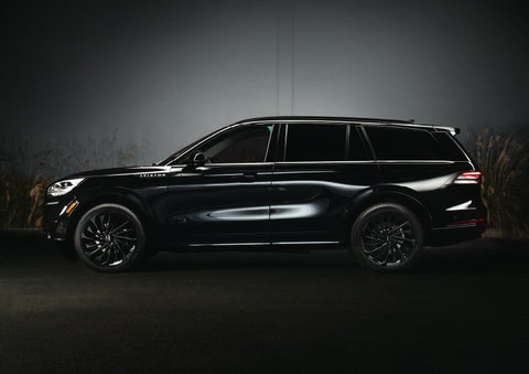 A 2024 Lincoln Aviator® SUV is shown in the Infinite Black exterior color | Randy Marion Lincoln in Statesville NC