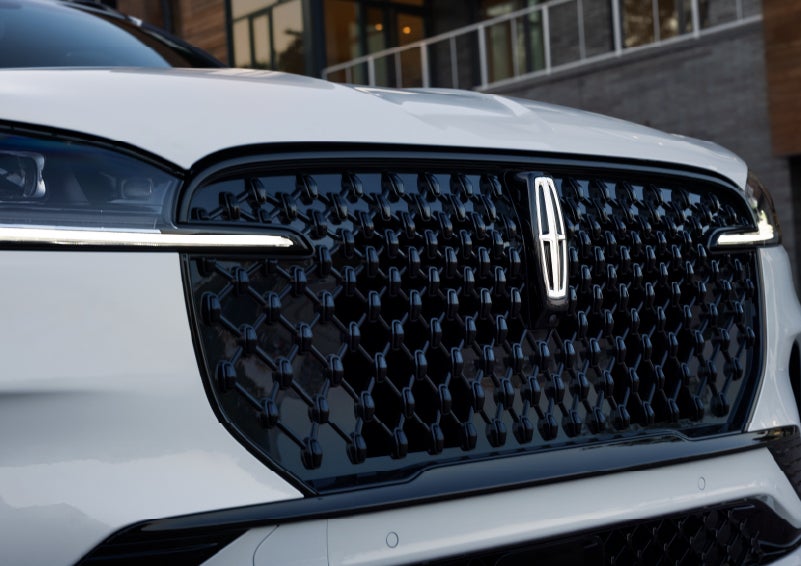 The front grille of a 2026 Lincoln Aviator® SUV is shown. | Randy Marion Lincoln in Statesville NC