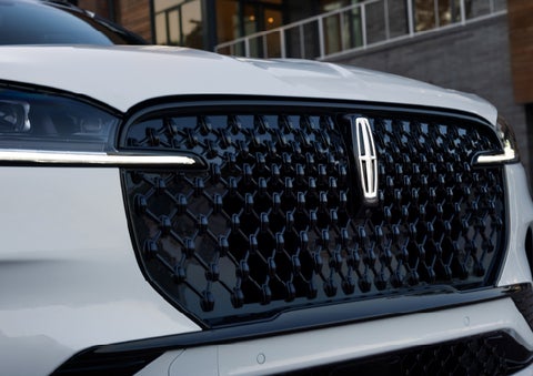 The front grille of a 2026 Lincoln Aviator® SUV is shown. | Randy Marion Lincoln in Statesville NC