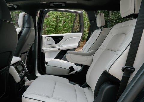 A side view of the second row with captain’s chairs in a 2027 Lincoln Aviator® Black Label™ SUV. | Randy Marion Lincoln in Statesville NC
