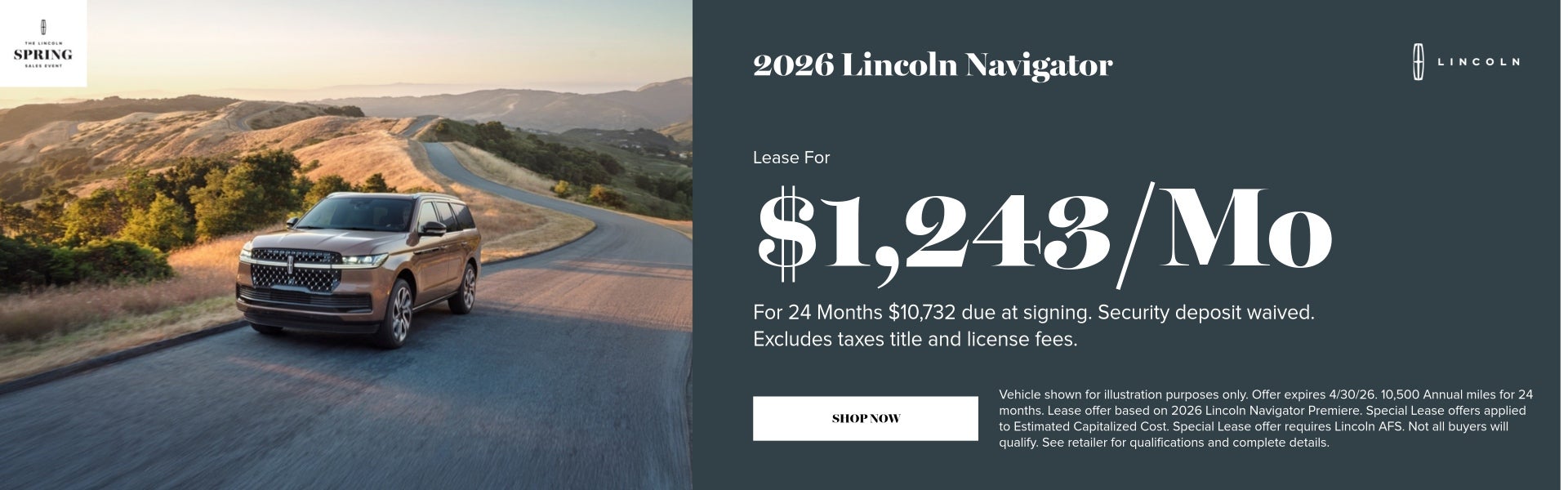 2026 Lincoln Navigator April Specials