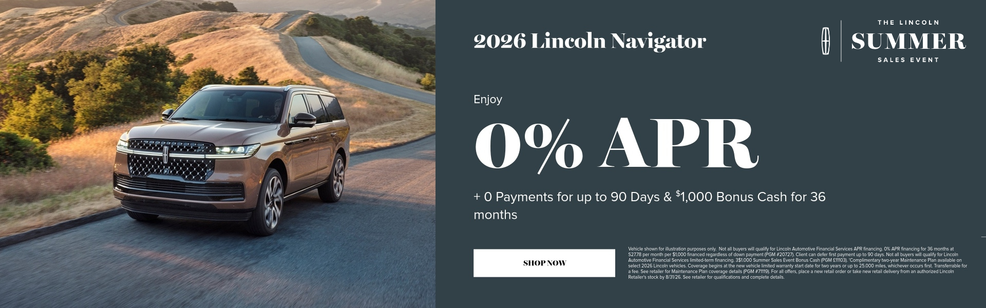 2026 Lincoln Navigator July Specials