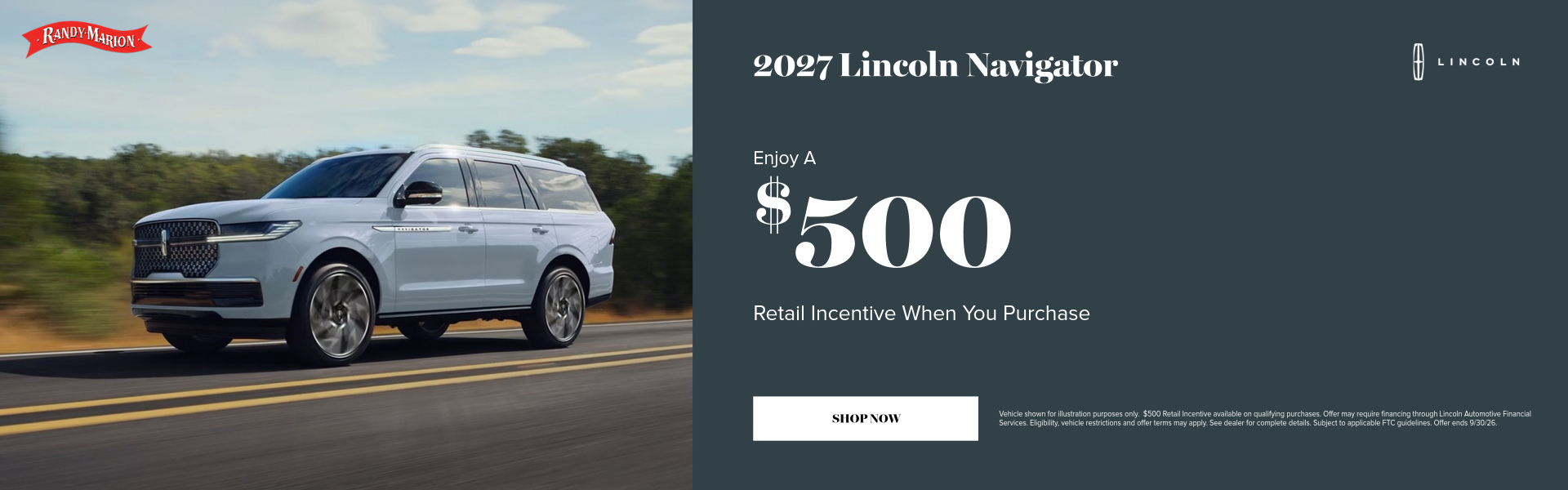 2027 Lincoln Navigator September Specials
